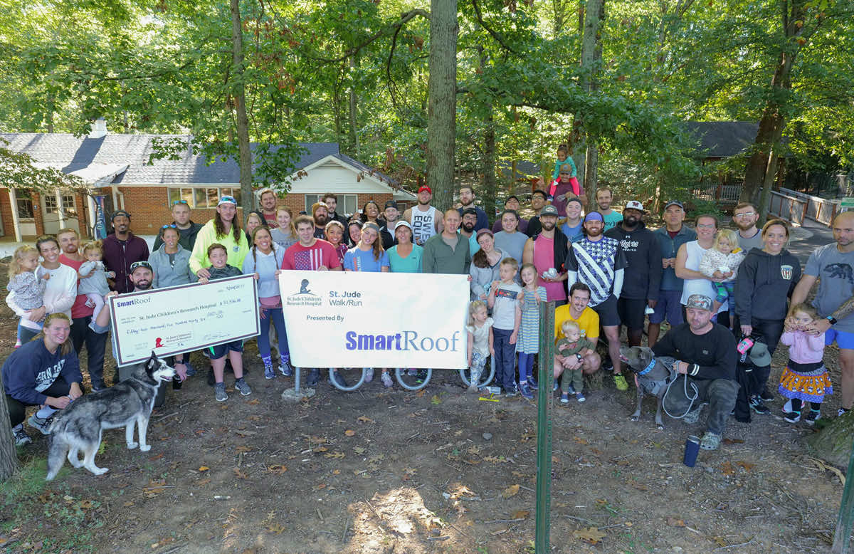 SmartRoof team and community gathered for the St. Jude Walk/Run event